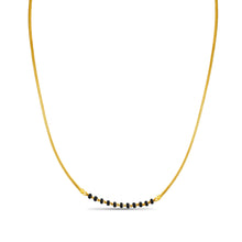 Alka Gold Chain with Black Beads Mangalsutra