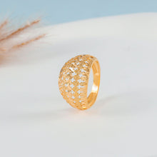 Tanvika Glitter Finish Gold Ring