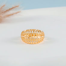 Tanvika Glitter Finish Gold Ring