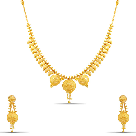 Eshani Coin Design Gold Necklace Set