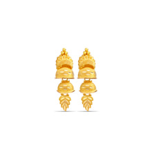Aashi Leaf Motif Detailing Gold Necklace Set