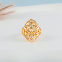 Mahi Royal Square Mesh Gold Ring