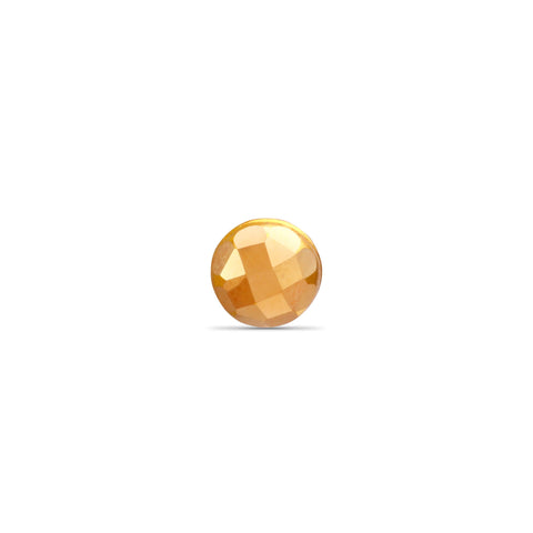 Pooja Glossy Dome-Cut Gold  Nose Pin