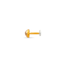 Reena Glossy Round Gold Nose Pin