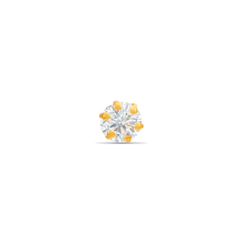 Jyoti Radiant Gold Stone Nose Pin