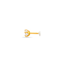 Jyoti Radiant Gold Stone Nose Pin