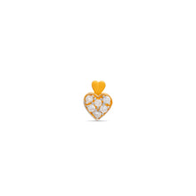 Bina Twin Heart Gold Nose Pin