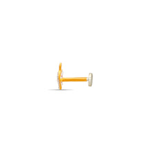 Trisha Heart Ruby Gold Nose Pin