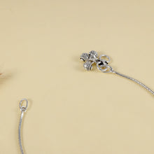 Varnika Floral Chain Silver Anklets
