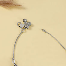 Anvika Modern Bead Silver Anklets