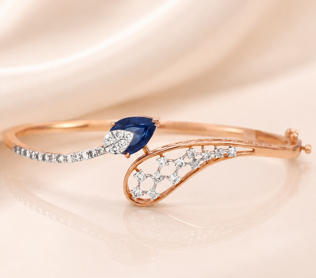 Blue Sapphire Diamond Elegance Bracelet