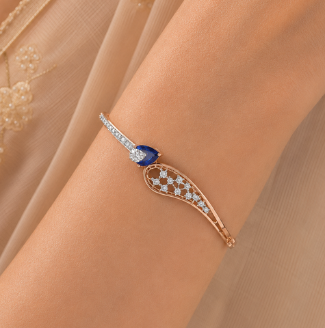 Blue Sapphire Diamond Elegance Bracelet