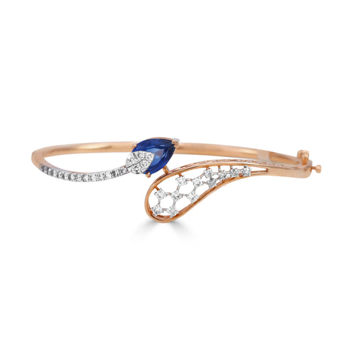 Blue Sapphire Diamond Elegance Bracelet