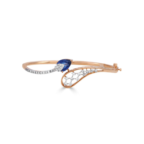 Blue Sapphire Diamond Elegance Bracelet