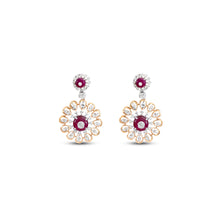 Rose gold Regal Floral Diamond shine Pendant Set