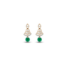 Elegant Diamond Emerald Necklace Set