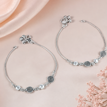 Yashvi Bead Design Silver Anklets