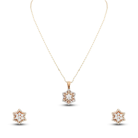 Star-Shaped Diamond Pendant Elegance