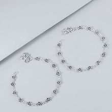 Navya Chic Ghungroo Charm Silver Anklets