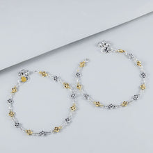 Ishita Pearl Dot Silver Anklets