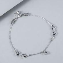 Diya Star Charm Silver Anklets
