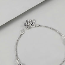 Teena Minimalist Beaded Chain Silver Anklets