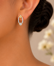 Ritika Chic oval Diamond Earrings Danglers