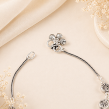 Divine Flora Charm Silver Anklets