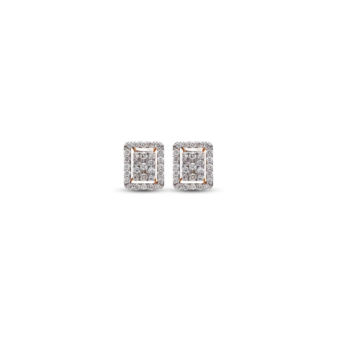 Ira Elegant Rectangular Diamond Earrings