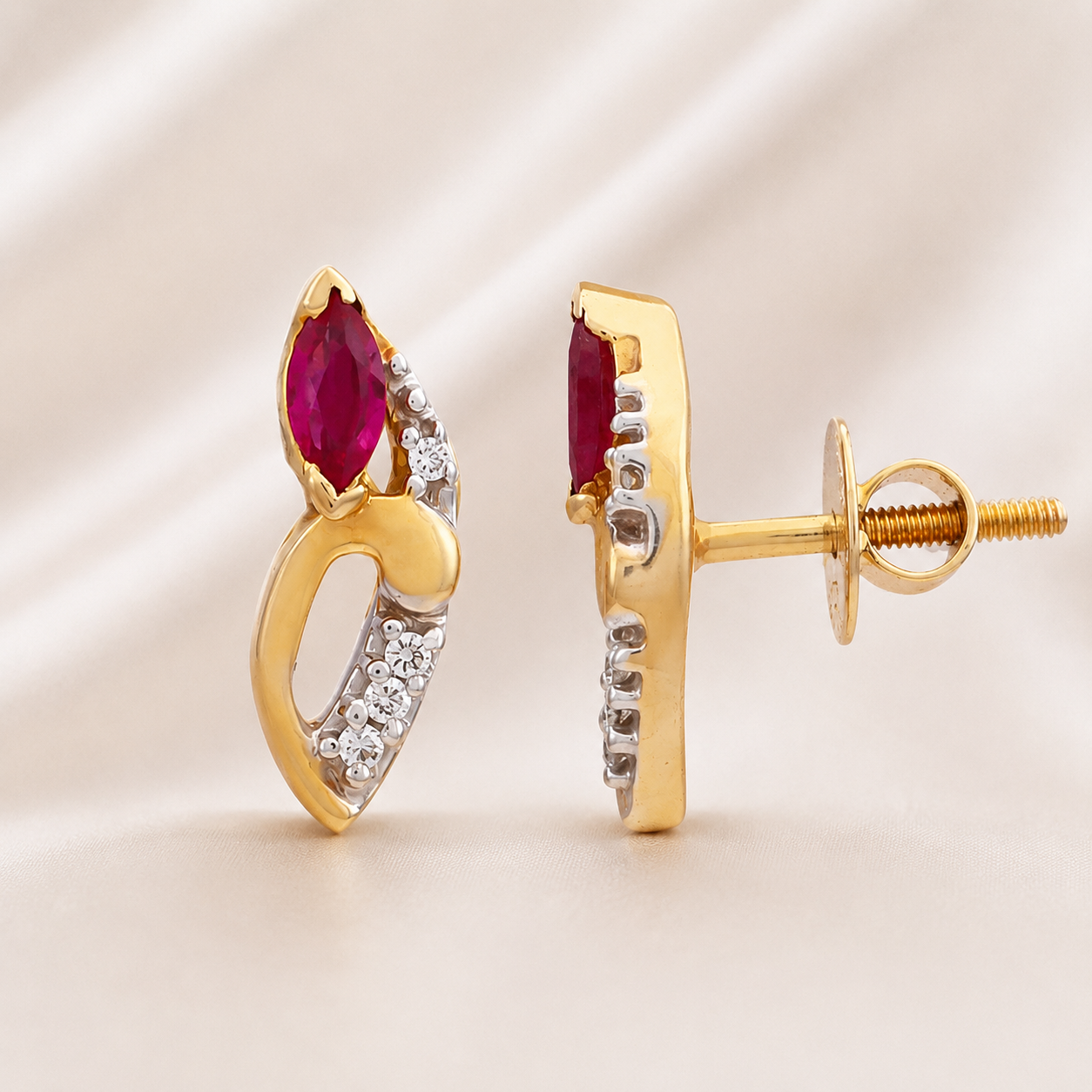 Teena Graceful Diamond  Earrings