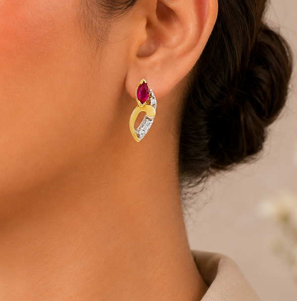 Teena Graceful Diamond  Earrings