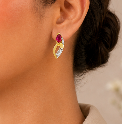 Teena Graceful Diamond  Earrings