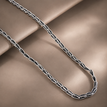 Antique Twist Link Silver Chain For Him