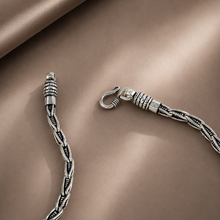 Antique Twist Link Silver Chain For Him