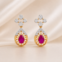 Manjari Ruby Diamond Earrings