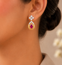 Manjari Ruby Diamond Earrings