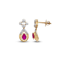 Manjari Ruby Diamond Earrings
