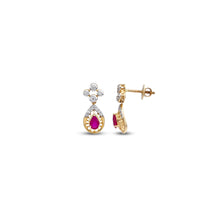 Manjari Ruby Diamond Earrings