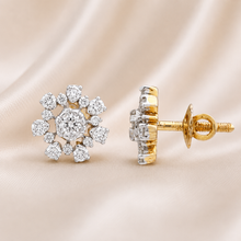 Ritika Floral Diamond Cluster Earrings