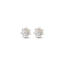 Elegant Floral Diamond Cluster Earrings