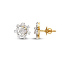 Elegant Floral Diamond Cluster Earrings