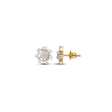 Elegant Floral Diamond Cluster Earrings