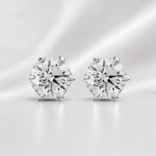 Elegant Round-Cut Diamond Earrings