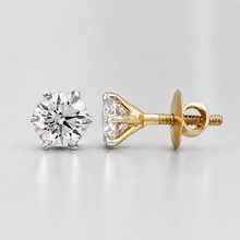 Elegant Round-Cut Diamond Earrings