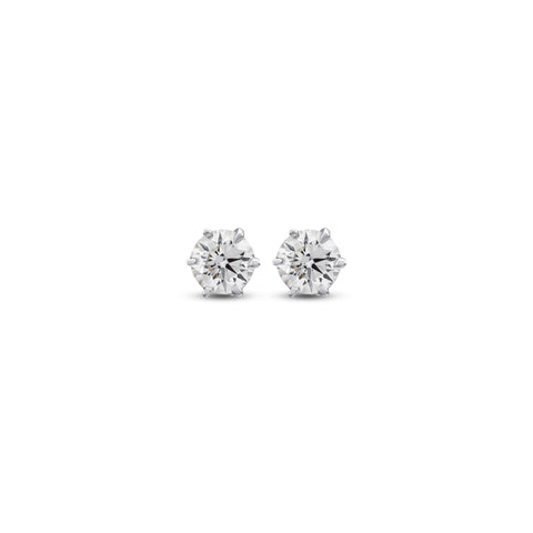 Elegant Round-Cut Diamond Earrings