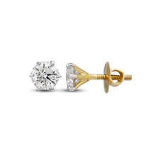 Elegant Round-Cut Diamond Earrings