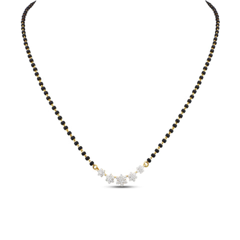 Divya Elegant Diamond Studded Floral Mangalsutra Design