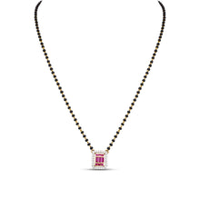 Joyti Black Beads With  Ruby And Diamond Mangalsutra