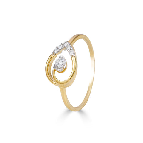 Hina Golden Enchanting Diamond Ring