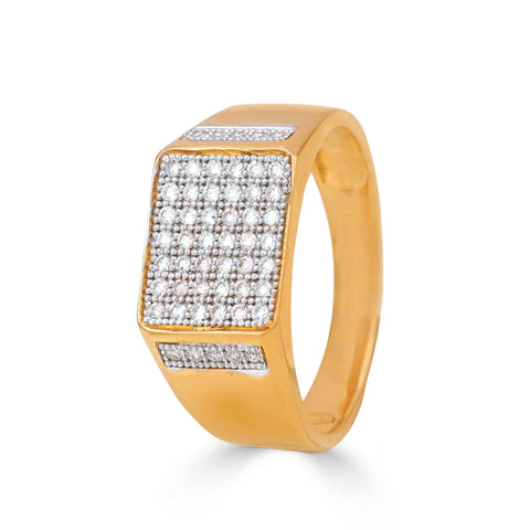 Aryan Bold Square Design with diamond Brilliance Ring